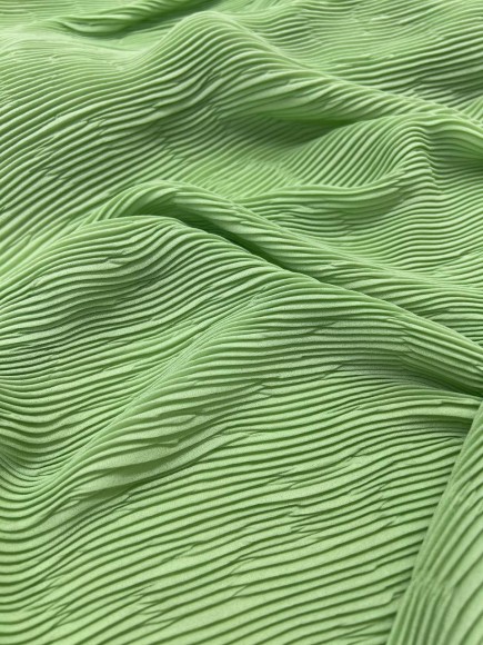 Складка Жатка Креп-шифон зеленый Складка Жатка Креп-шифон зеленый