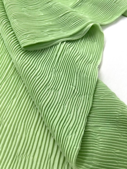 Складка Жатка Креп-шифон зеленый Складка Жатка Креп-шифон зеленый