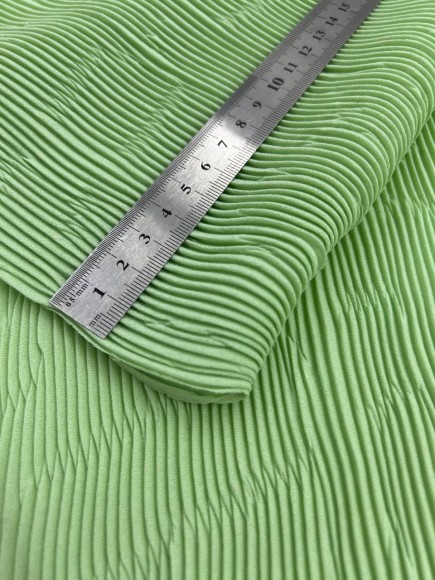 Складка Жатка Креп-шифон зеленый Складка Жатка Креп-шифон зеленый