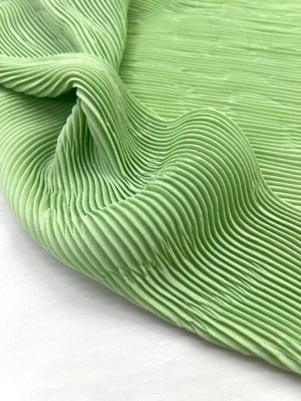 Складка Жатка Креп-шифон зеленый Складка Жатка Креп-шифон зеленый