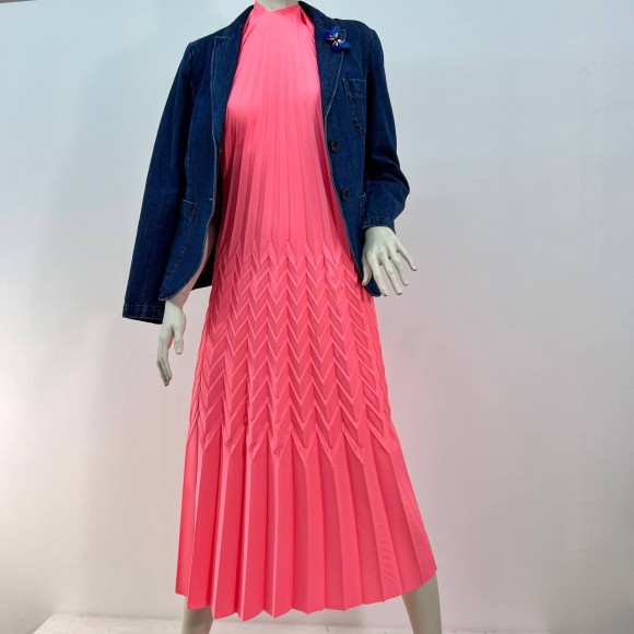 Гофре фэнтези 5 волн Ниагара ярко розовый