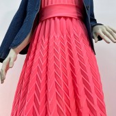 Гофре фэнтези 5 волн Ниагара ярко розовый