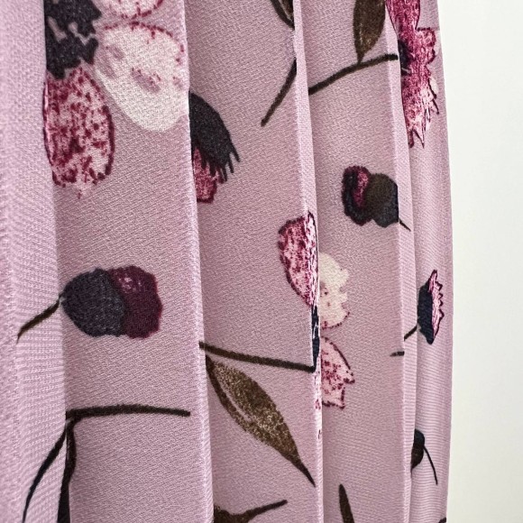 Гофре классика Креп-шифон лавандовый цветы