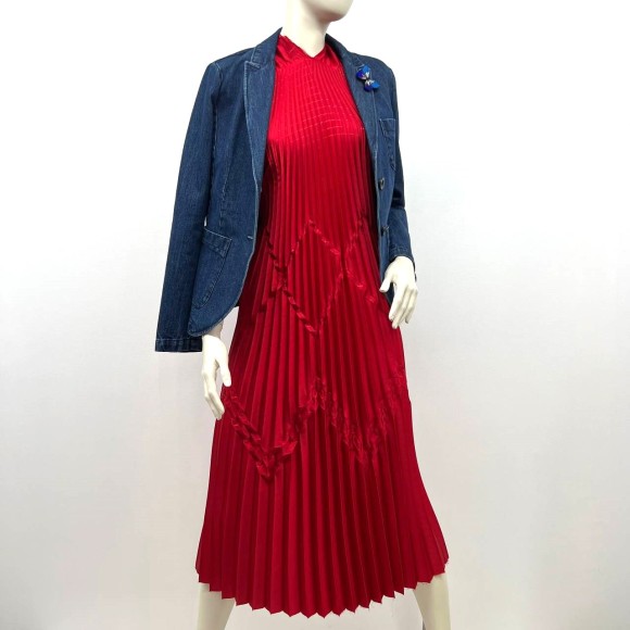 Горфе фэнтези Ромбы Армани шелк красный