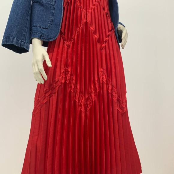 Горфе фэнтези Ромбы Армани шелк красный