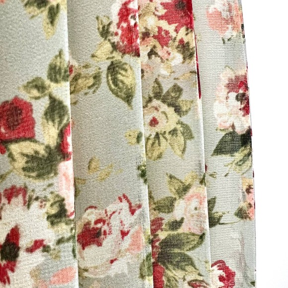 Гофре классика Шифон цветочно-фисташковый