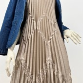 Гофре фэнтези Ромбы Армани шелк бежевый