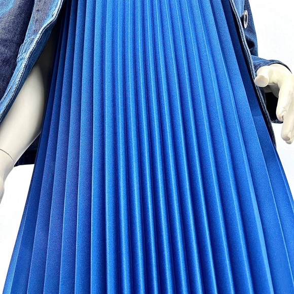 Гофре классика Креп-шифон синий