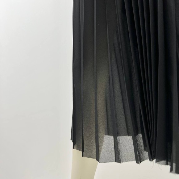 Гофре классика Креп-шифон черный