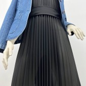 Гофре классика Креп-шифон черный