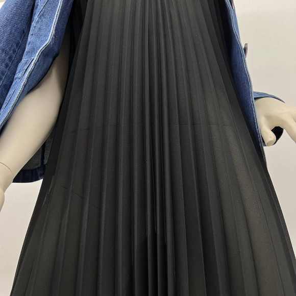 Гофре классика Креп-шифон черный