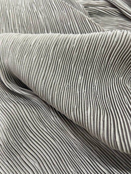 Складка Жатка креп-шифон коричневый