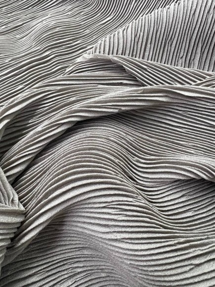 Складка Жатка креп-шифон коричневый