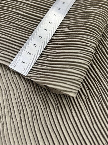 Складка Жатка креп-шифон коричневый