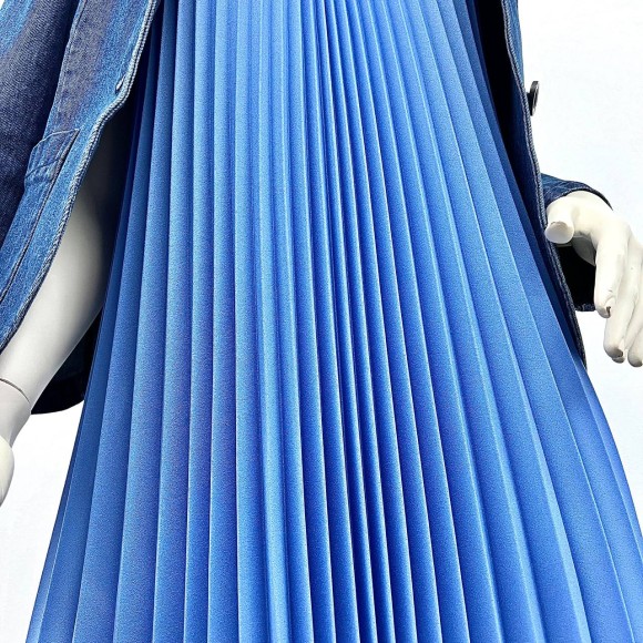 Гофре классика Креп-шифон голубой