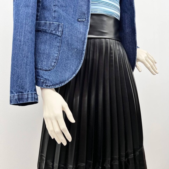 Гофре фэнтези Крэш Экокожа черная