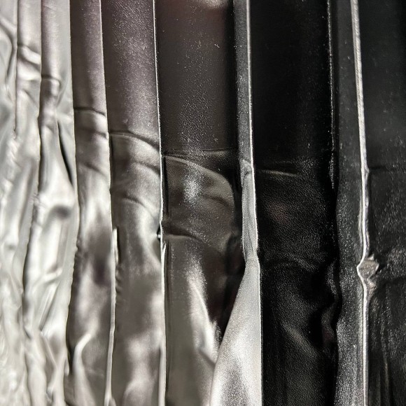 Гофре фэнтези Крэш Экокожа черная