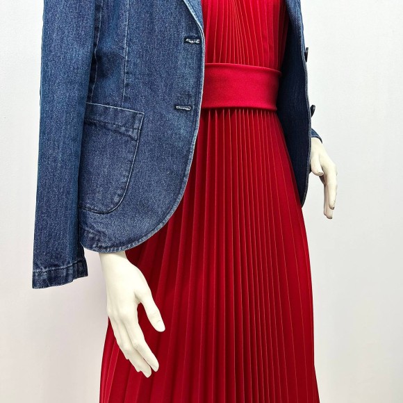 Гофре классика Креп-шифон красный