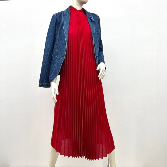 Гофре классика Креп-шифон красный