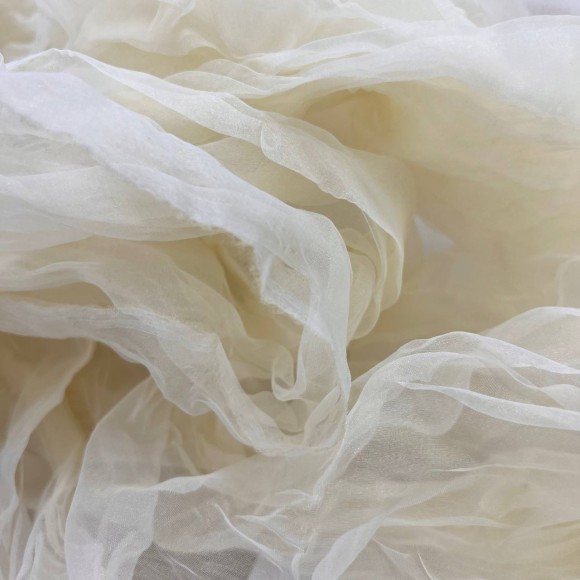 Складка Креш продольный Органза золото Складка Креш продольный Органза золото