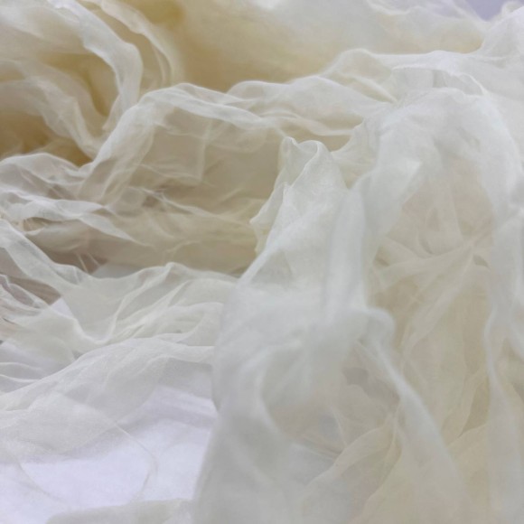 Складка Креш продольный Органза золото Складка Креш продольный Органза золото