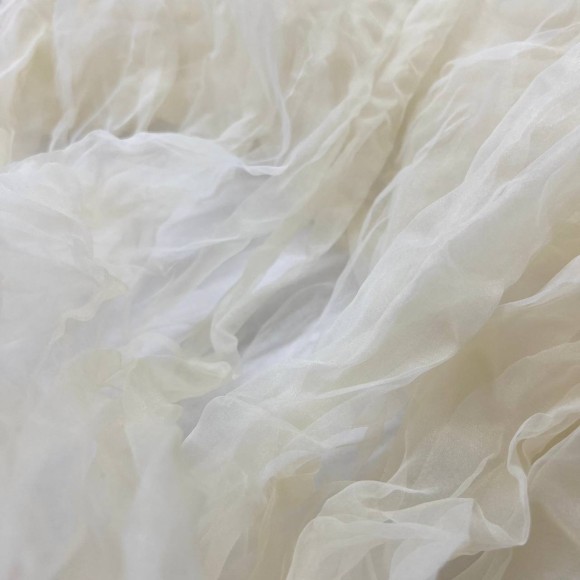 Складка Креш продольный Органза золото Складка Креш продольный Органза золото