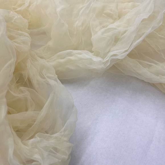 Складка Креш продольный Органза золото Складка Креш продольный Органза золото