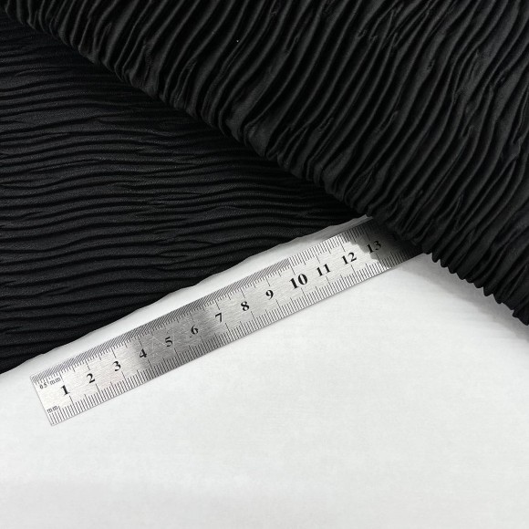 Складка Жатка Атлас Черный