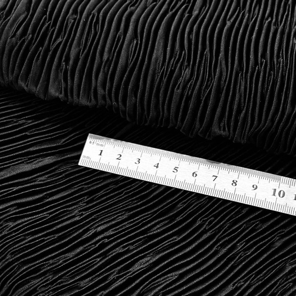 Складка Жатка Атлас Черный