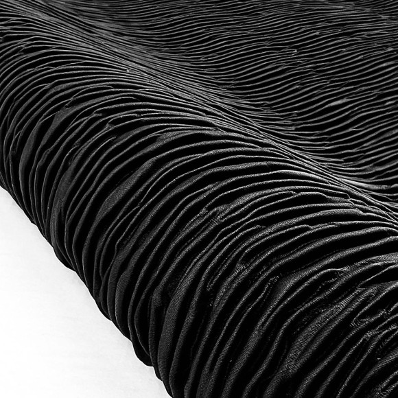 Складка Жатка Атлас Черный