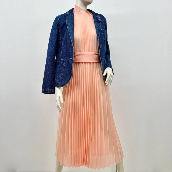 Гофре классика Шифон персиковый