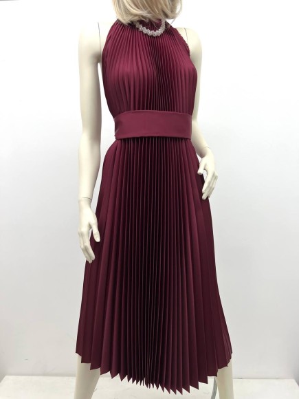 Гофре классика Сатин бордовый