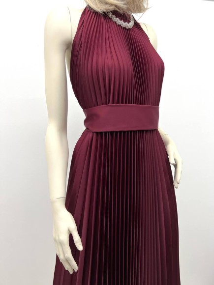 Гофре классика Сатин бордовый