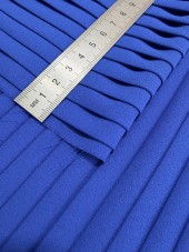 Плиссе 1 см Креп-шифон синий