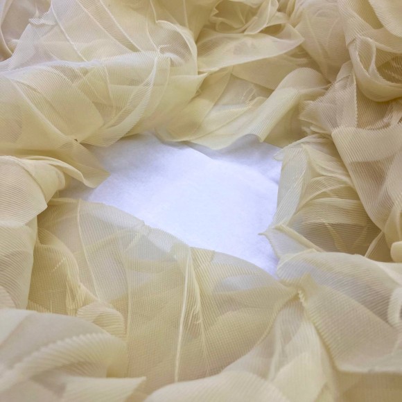 Комбинированное гофре "Виолетта" Органза золото