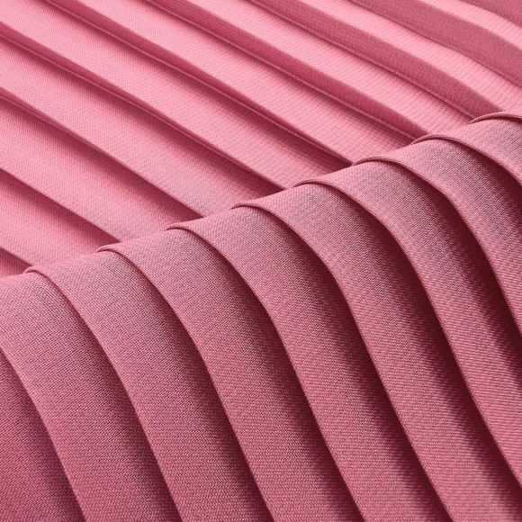 Плиссе 1см Шифон Темно-розовый