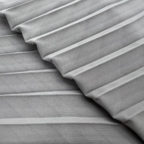 Плиссе 1см Шифон светло-серый