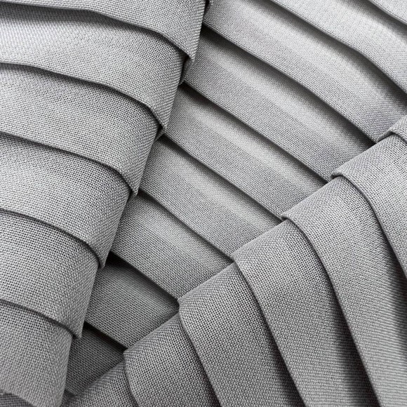 Плиссе 1см Шифон светло-серый