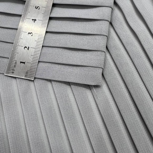 Плиссе 1см Шифон светло-серый