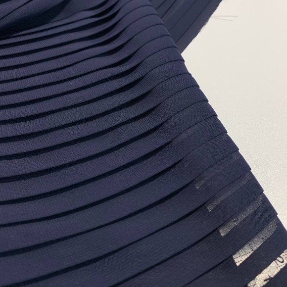 Плиссе 1см Шифон темно-синий Плиссе 1см Шифон темно-синий