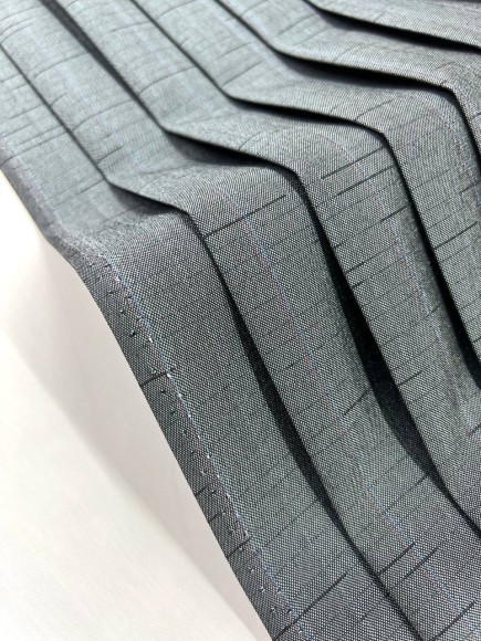 Плиссе 3 см Костюмная Япония голубой 6