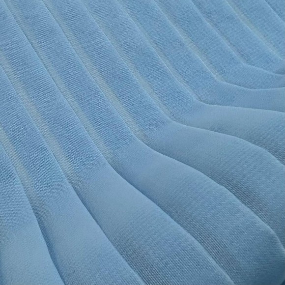 Плиссе 1см Шифон голубой Плиссе 1см Шифон голубой