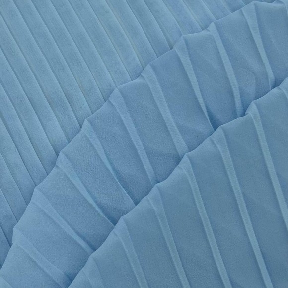 Плиссе 1см Шифон голубой Плиссе 1см Шифон голубой