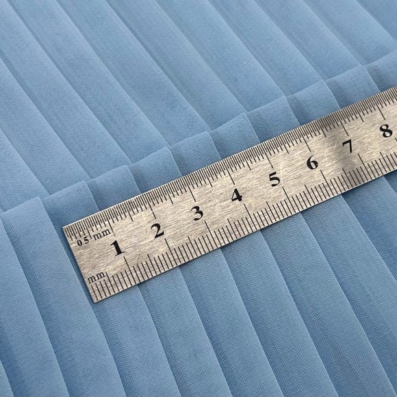 Плиссе 1см Шифон голубой Плиссе 1см Шифон голубой