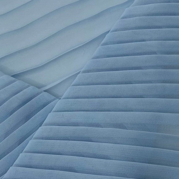 Плиссе 1см Шифон голубой Плиссе 1см Шифон голубой