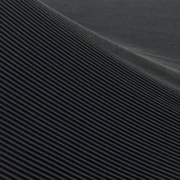 Гофре параллельное 3 мм Креп-шифон черный