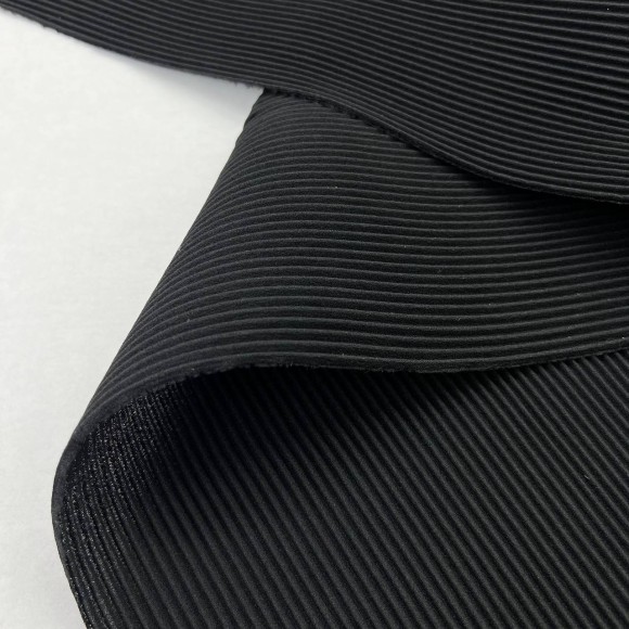 Гофре параллельное 3 мм Креп-шифон черный