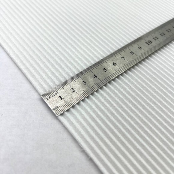 Гофре параллельное 3 мм Креп-шифон молочный