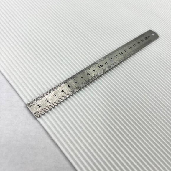 Гофре параллельное 3 мм Креп-шифон молочный