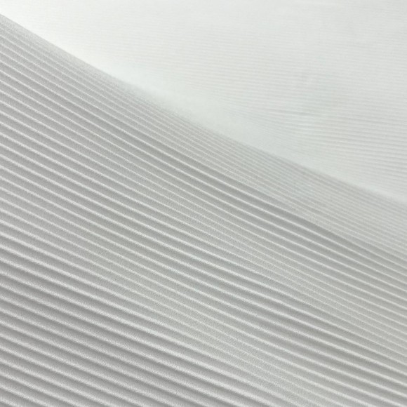 Гофре параллельное 3 мм Креп-шифон молочный